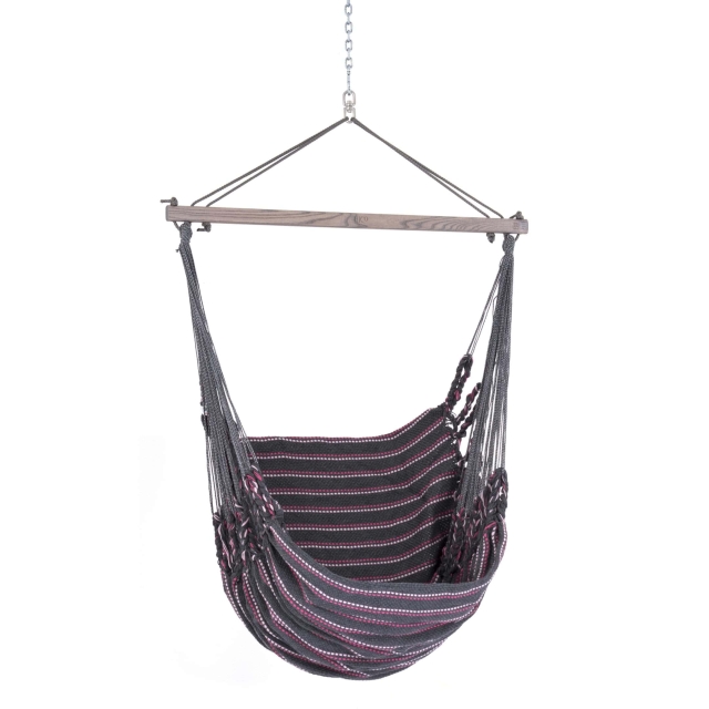 Chico Hammock Chair Weatherproof Synthetics Including Swivel, Carabiner And Chain 86 Gray-Pink by Chico CI-3286 color pink