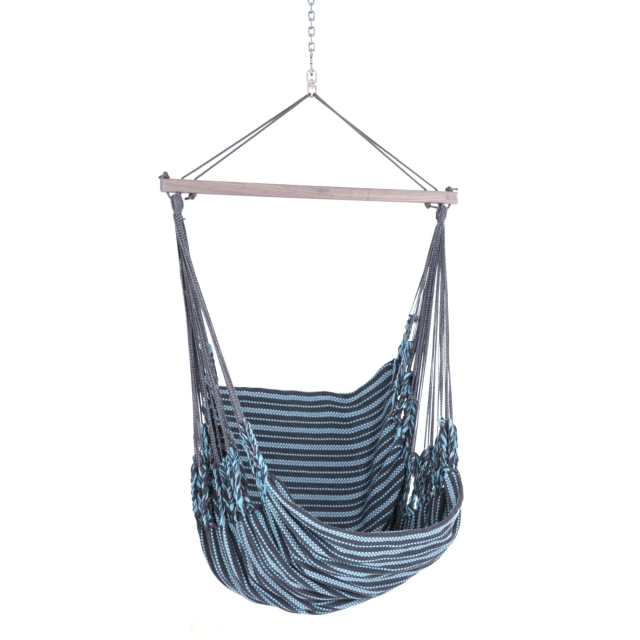 Chico Hammock Chair Weatherproof Synthetics Including Swivel, Carabiner And Chain 85 Gray-Turquoise by Chico CI-3285 color turquoise