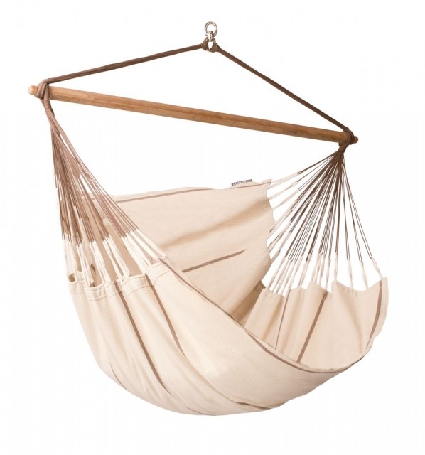 Habana Bio Lounger nougat - Scaun suspendat din bumbac organic bej by La Siesta LS-HAL21-1 color beige