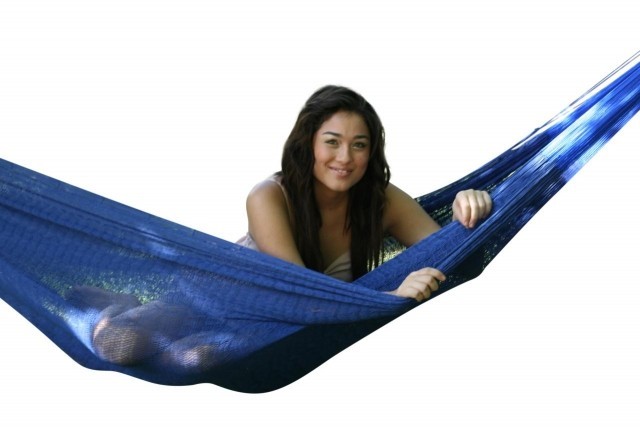 Hamac mexican singur PLUS albastru închis by MacaMex MA-00312 color blue