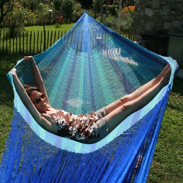 Hamac de familie Caribe plus by MacaMex MA-00247 color blue
