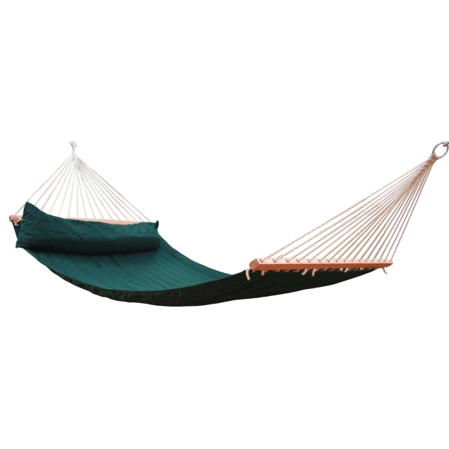 Miami Verde închis (certificat FSC™) hamac cu stâlp căptușit rezistent la intemperii by MacaMex MA-25502 color green