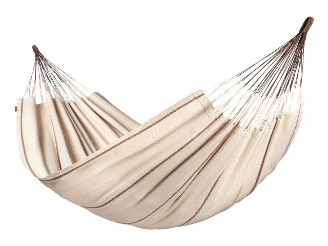 Modesta Nougat - Hamac dublu din bumbac organic, bej by La Siesta LS-MOH16-16 color brown