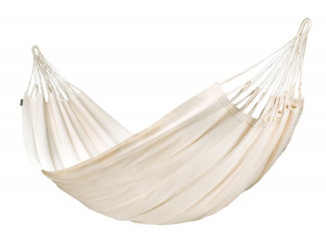 Modesta Latte - Hamac dublu din bumbac organic, alb natural by La Siesta LS-MOH16-X1 color natur / beige