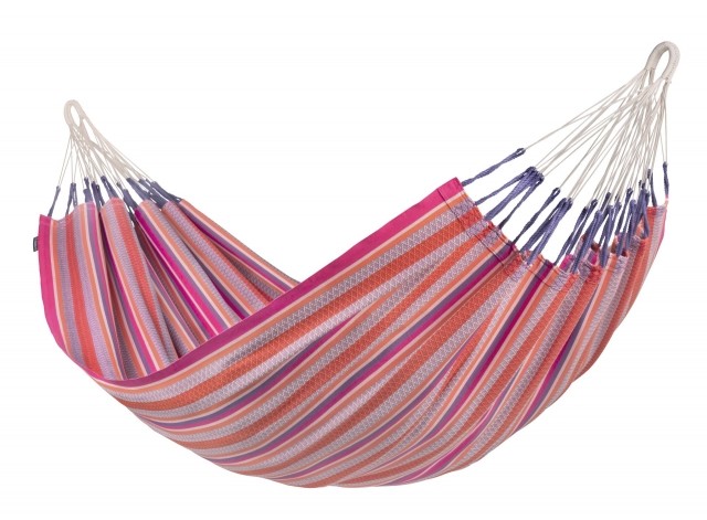 Modesta Flamingo - hamac dublu din bumbac organic, roz by La Siesta LS-MOH16-X2 color pink