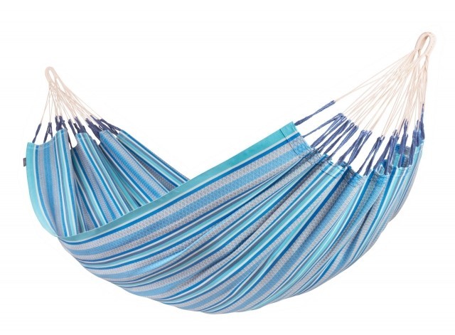 Modesta Azure - Hamac dublu din bumbac organic, albastru by La Siesta LS-MOH16-X3 color blue