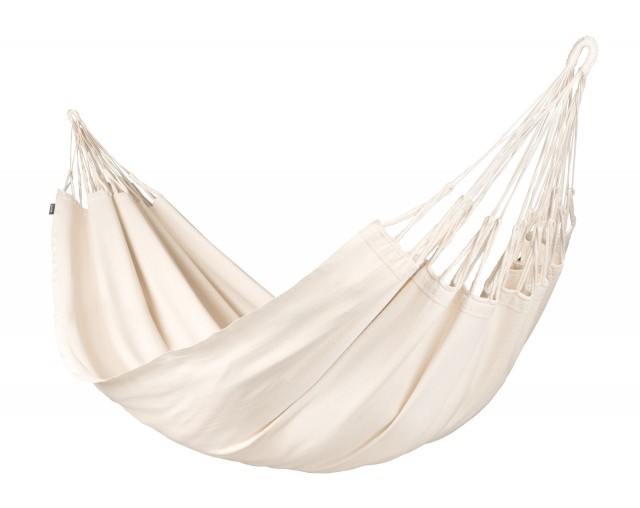 Modesta Latte - hamac king-size din bumbac organic, alb natural by La Siesta LS-MOH18-X1 color natur / beige