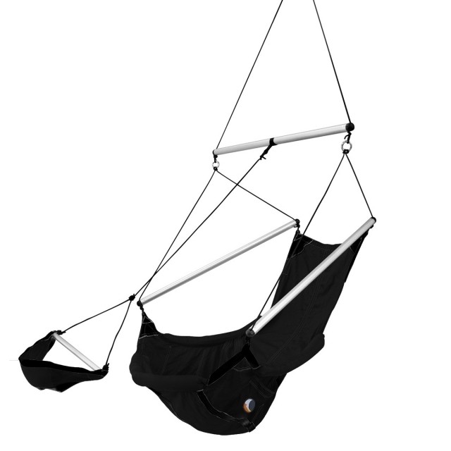 Moon Chair scaun agățat scaun din mătase de parașută uni negru by Ticket to the moon TM-TCM-07 color black