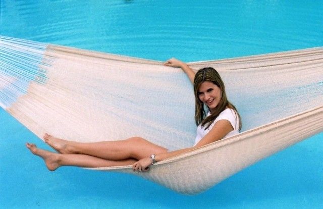 Hamac mexican cu plasă - Double Nature MacaTex by MacaMex MA-00520 color natur / beige