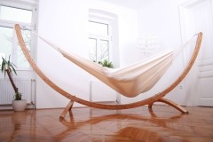 Hamac cu cadru Siesta Grande Deluxe + Brasil Premium Nature by MacaMex MA-90103 color natur / beige