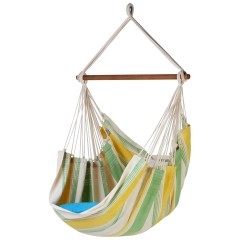Scaun suspendat Relaxa Fresco bumbac verde, galben by MacaMex MA-11402 color yellow