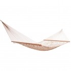 Hamac Bahamas cu bară dublă și suprafață de întins din plasă Ecru Rezistent la intemperii (certificat FSC™) by MacaMex MA-07100 color natur / beige