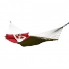 California Hot Chocolate - Hamac cu stâlp dublu, tapițat, rezistent la intemperii (certificat FSC™) by MacaMex MA-25400 color red